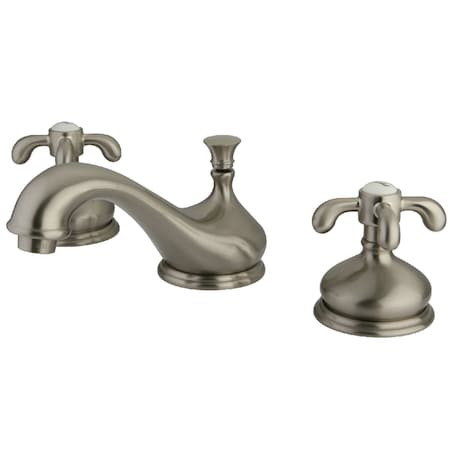Kingston Brass KS1168TX 8" Widespread Bathroom Faucet, Brushed Nickel KS1168TX
